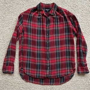 Madewell | Plaid Central Long Sleeve Button Down
